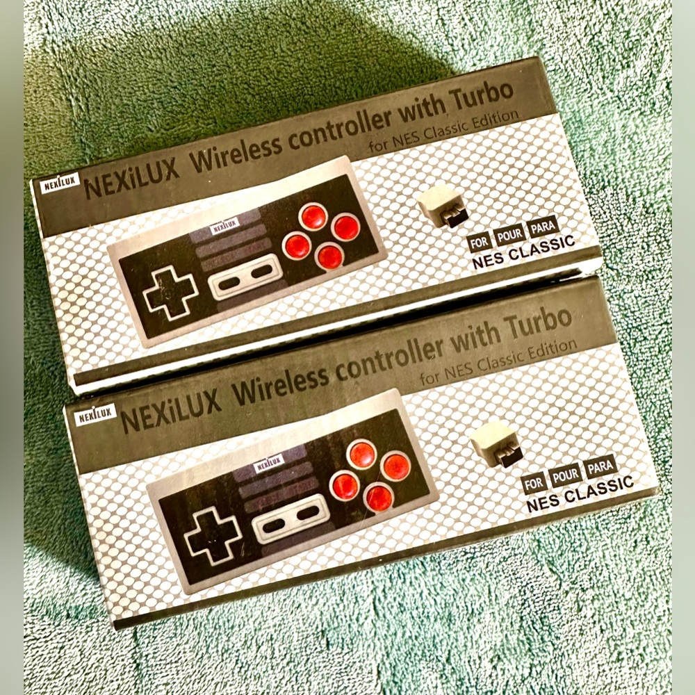 2 Wireless Controllers with Turbo for NES Classic Edition - New